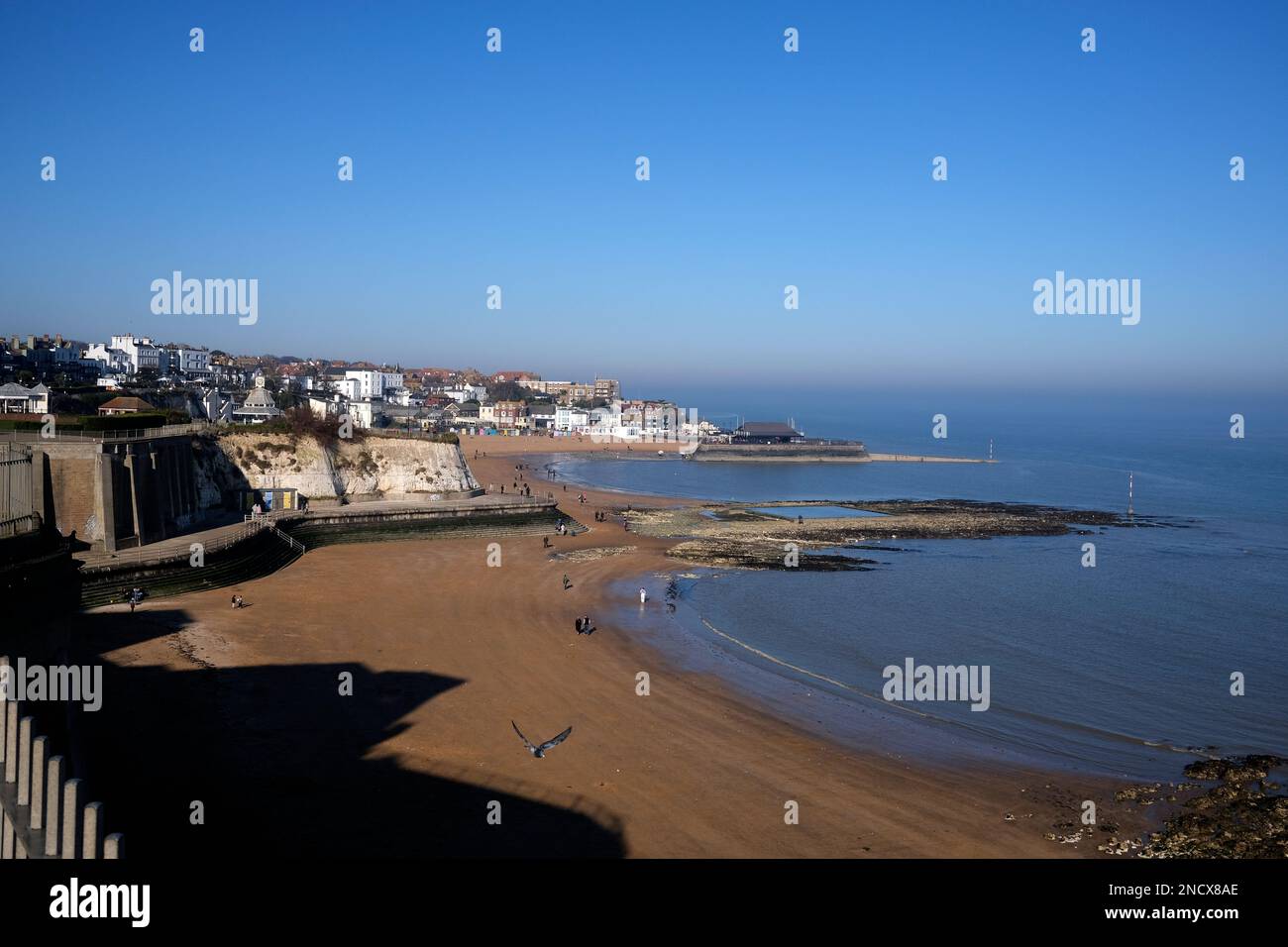 broadstairs Küstenstadt, Isle of thanet, East kent, uk februar 2023 Stockfoto