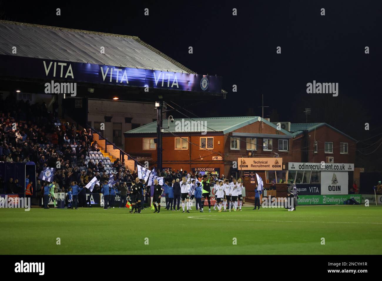 Allgemeiner Blick auf den Edgeley Park vor dem EFL League Two Match zwischen Stockport County und Crawley Town. Stockfoto
