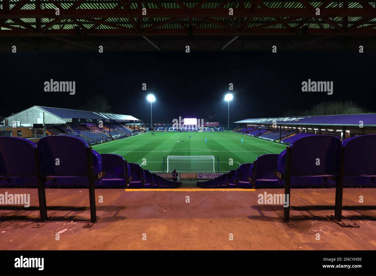 Allgemeiner Blick auf den Edgeley Park vor dem EFL League Two Match zwischen Stockport County und Crawley Town. Stockfoto