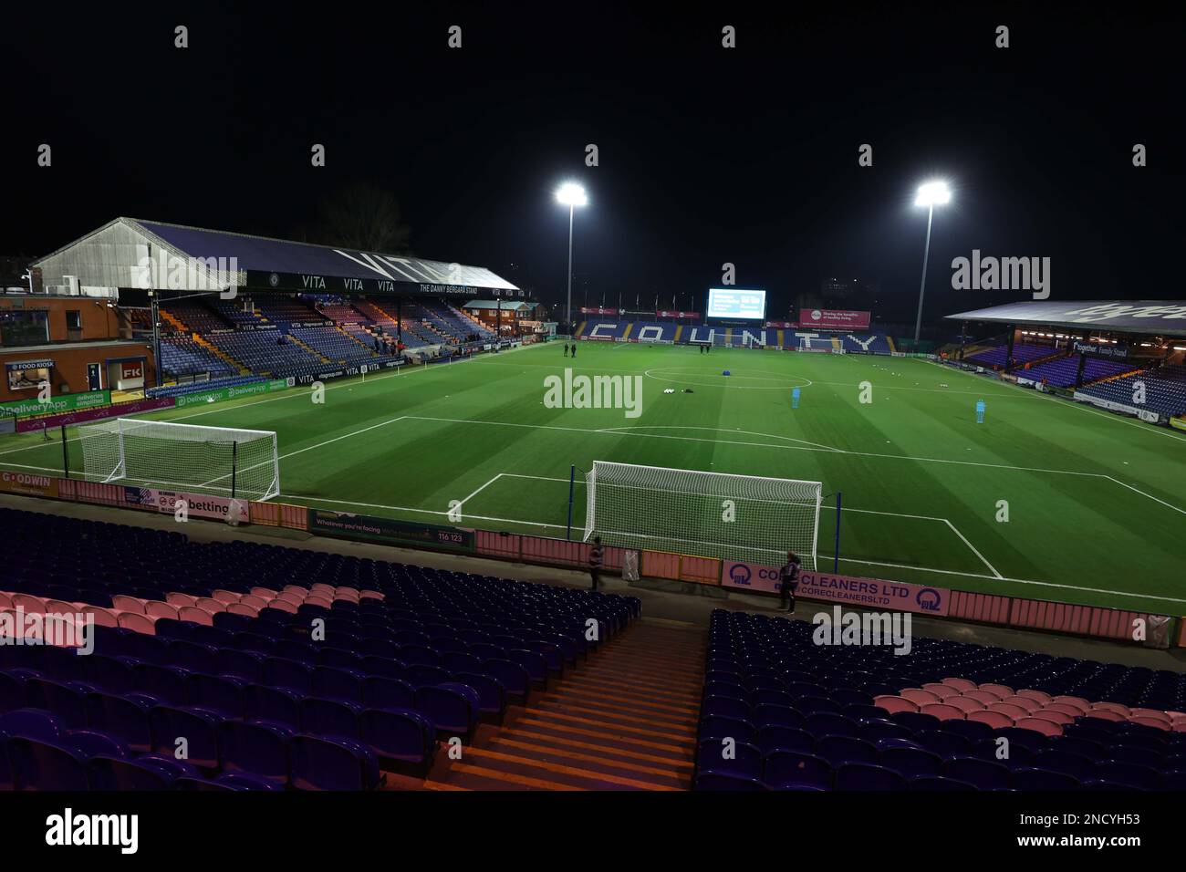 Allgemeiner Blick auf den Edgeley Park vor dem EFL League Two Match zwischen Stockport County und Crawley Town. Stockfoto