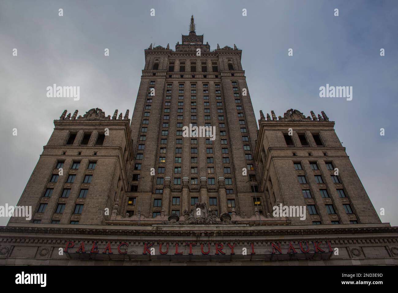 Palast der Kultur und Wissenschaft - Pałac Kultury i Nauki PKN - Warschau Polen Stockfoto