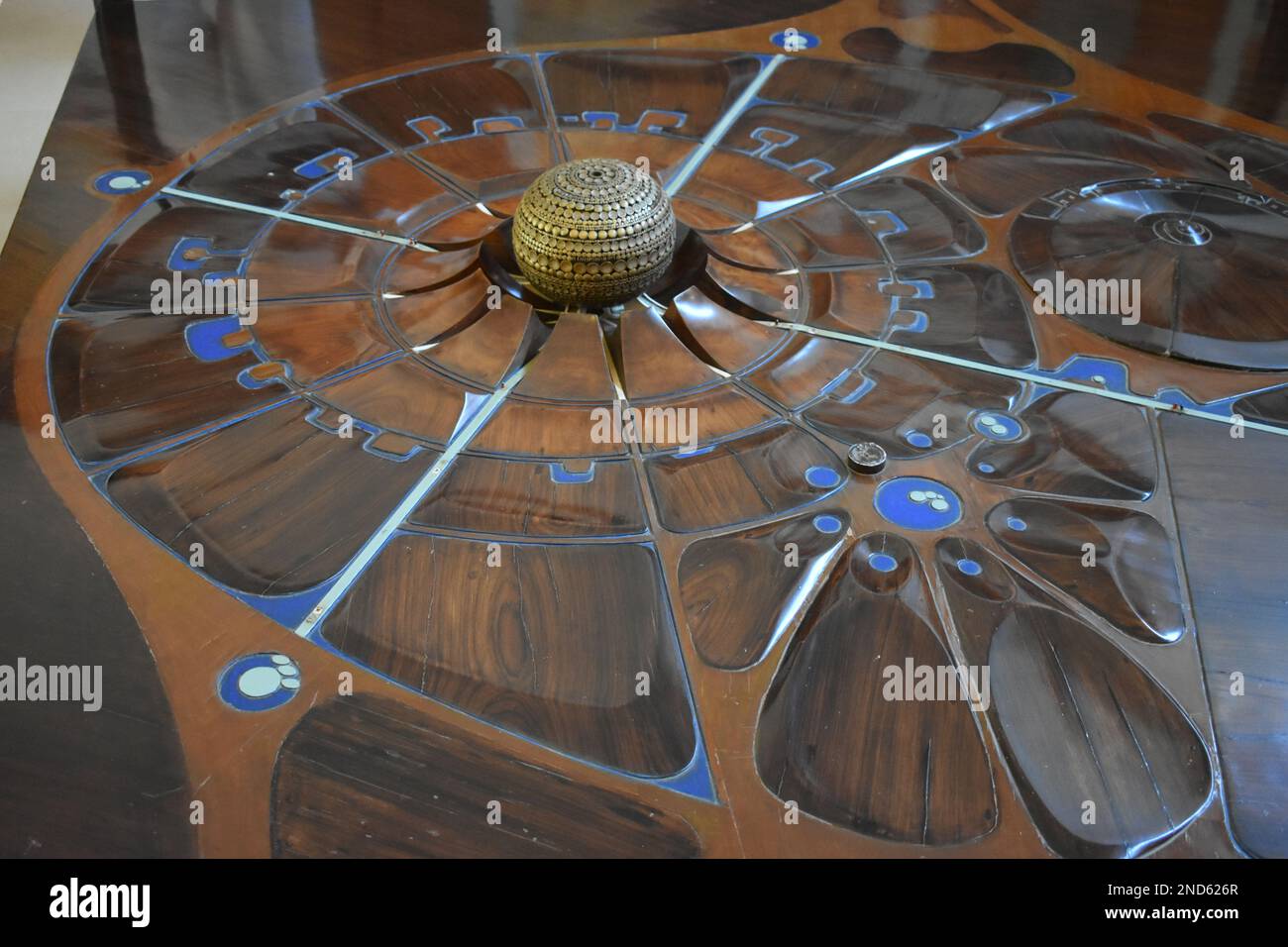 Auroville ist eine spirituelle und experimentelle Township in der Nähe von Pondicherry, Indien Stockfoto