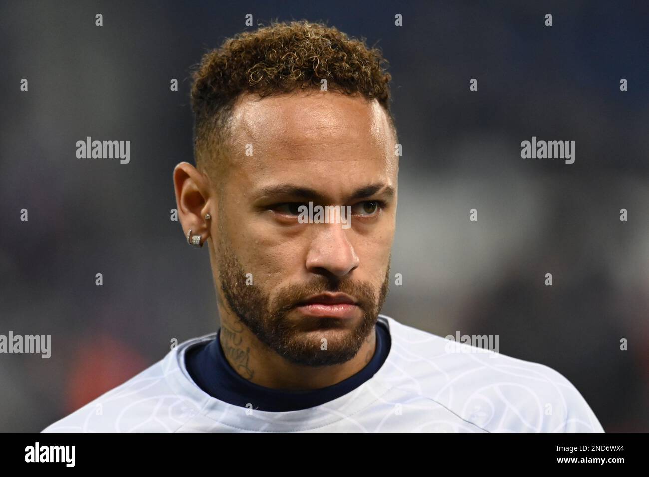 Julien Mattia / Le Pictorium - PSG - Bayern München - 14/02/2023 - Frankreich / Ile-de-France (Region) / Paris - Portrait von Neymar Jr vor dem Spiel der Champions League 2023. Runde 16 zwischen PSG und Bayern München im Parc des Princes in Paris am 14. Februar 2023 Stockfoto