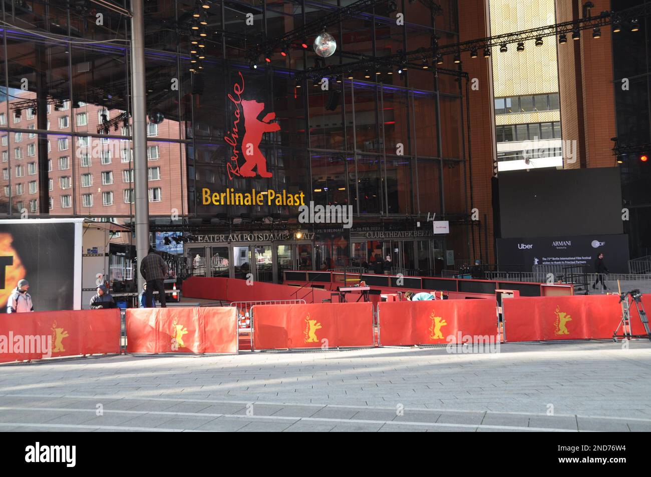 Berlin, Deutschland. 15. Februar 2023. Vorbereitungen für das anstehende Internationale Berliner Filmfestival Berlinale in Berlin, 15. Februar 2023. Kredit: Ales Zapotocky/CTK Photo/Alamy Live News Stockfoto