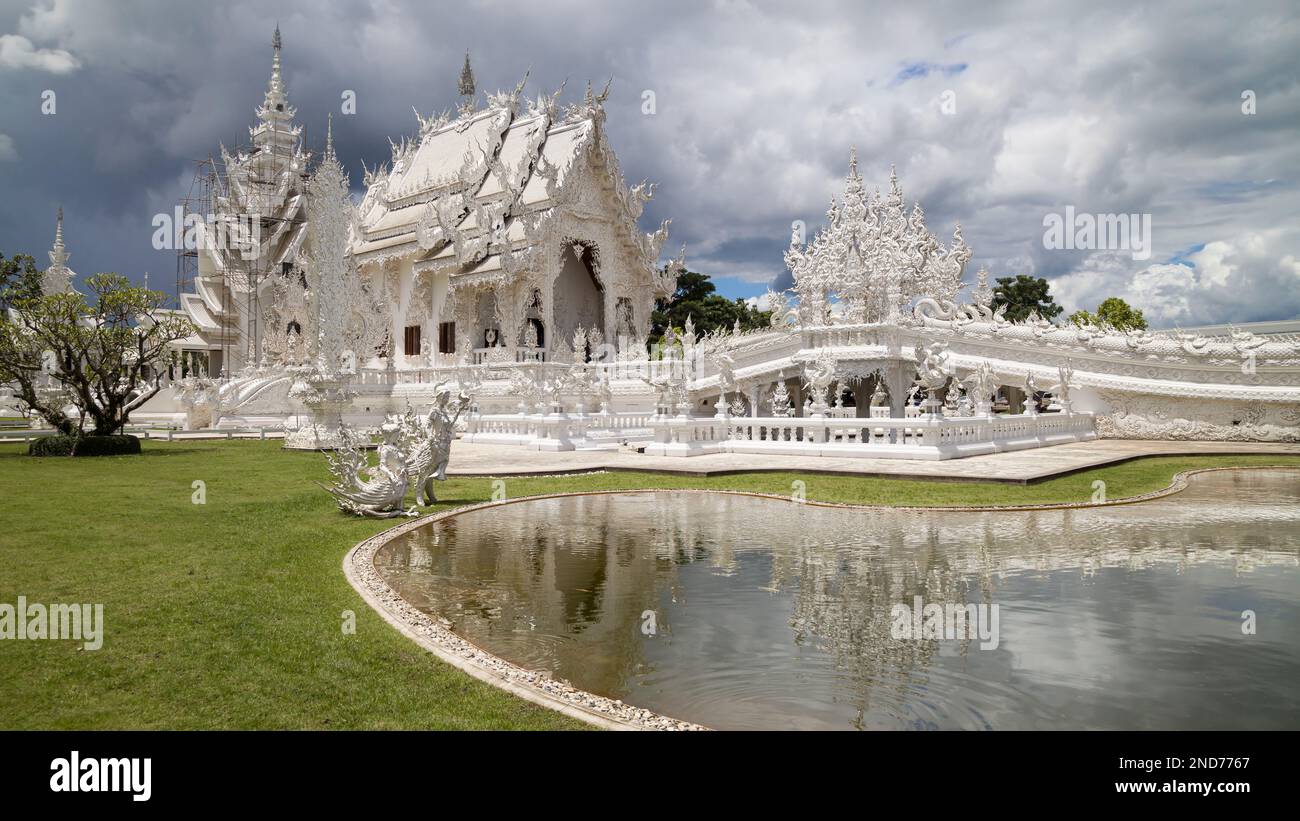 Der Weiße Tempel in Chiang Rai, Thailand. Stockfoto