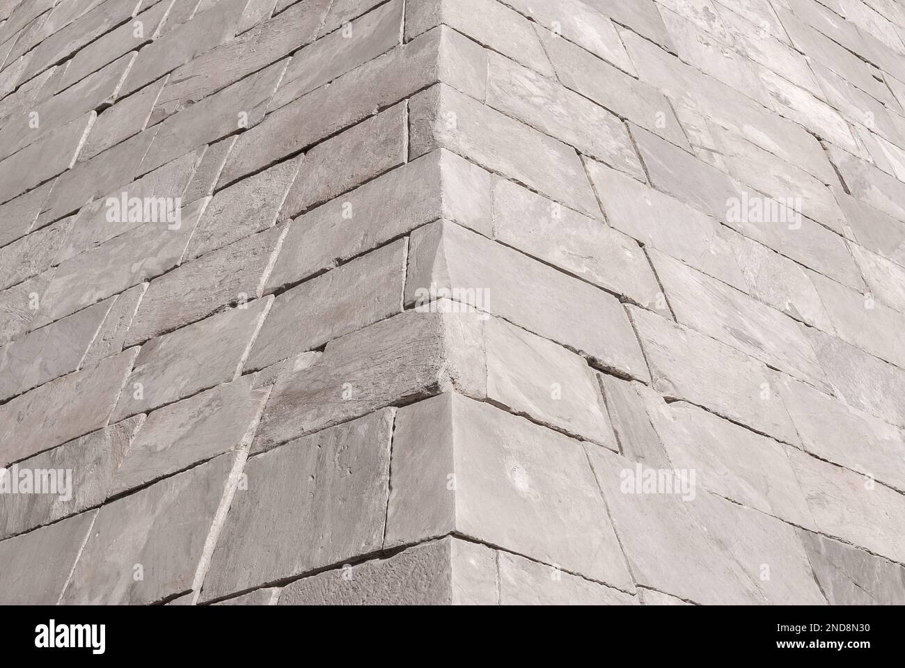 Alte weiße Marmorecken als Hintergrund Stockfoto