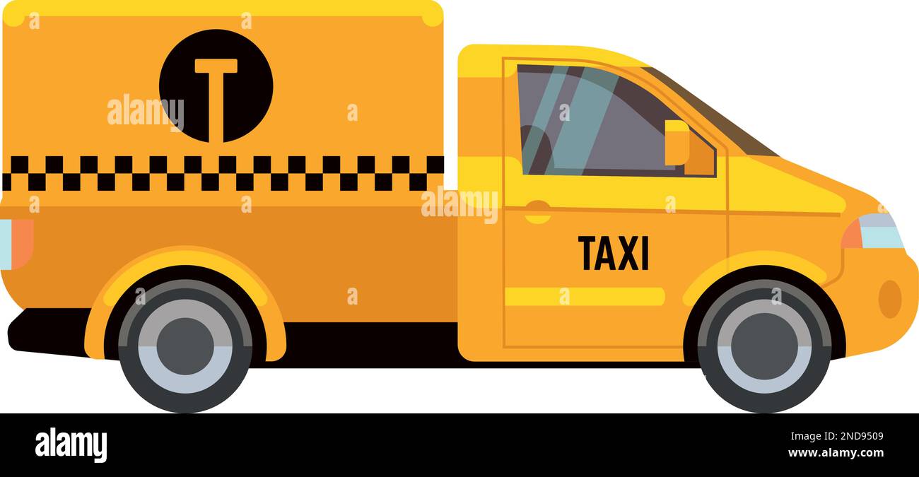Taxi-Van-Truck. Symbol für Frachtdienst Stock Vektor