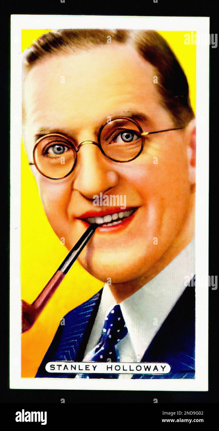 Porträt von Stanley Holloway - Oldtimer-Zigarettenkarte Stockfoto