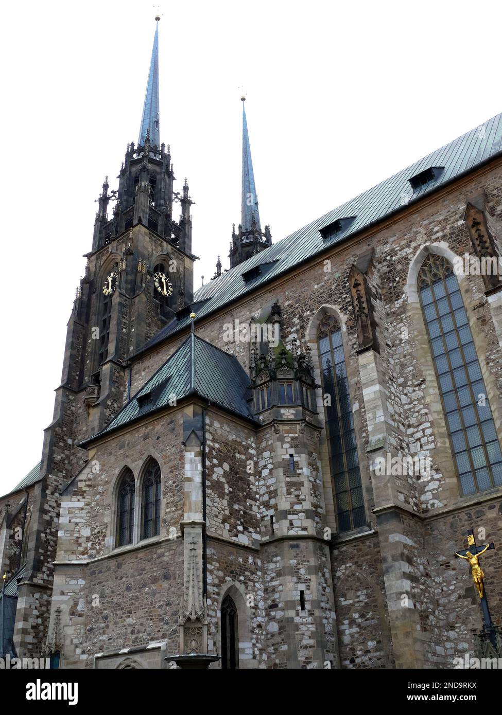 Kathedrale von St. Peter und Paul, Katedrála svatého Petra a Pavla, Brünn, Südmähren, Tschechische Republik, Europa Stockfoto