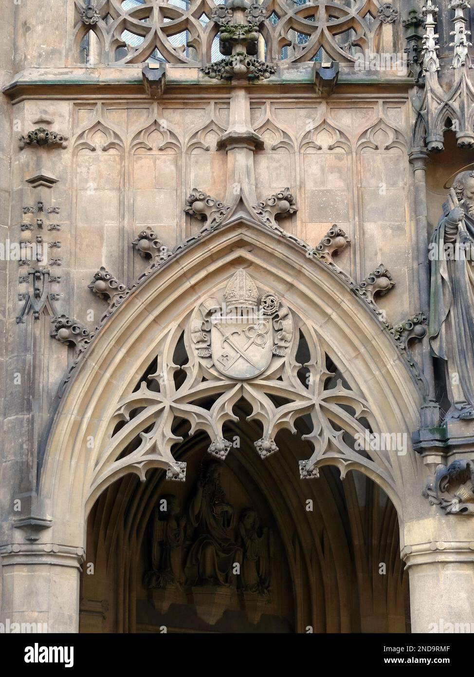 Kathedrale von St. Peter und Paul, Katedrála svatého Petra a Pavla, Brünn, Südmähren, Tschechische Republik, Europa Stockfoto