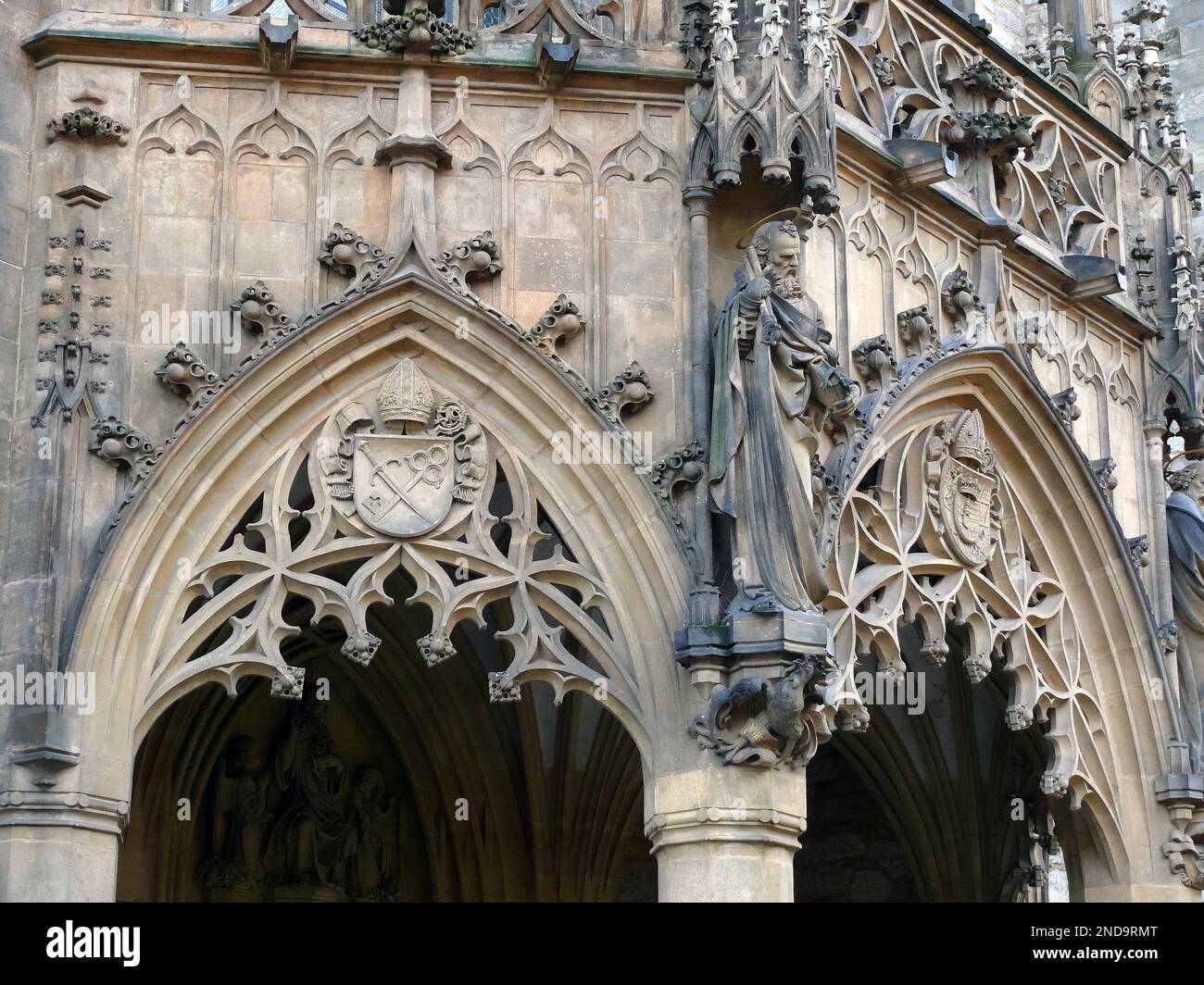 Kathedrale von St. Peter und Paul, Katedrála svatého Petra a Pavla, Brünn, Südmähren, Tschechische Republik, Europa Stockfoto
