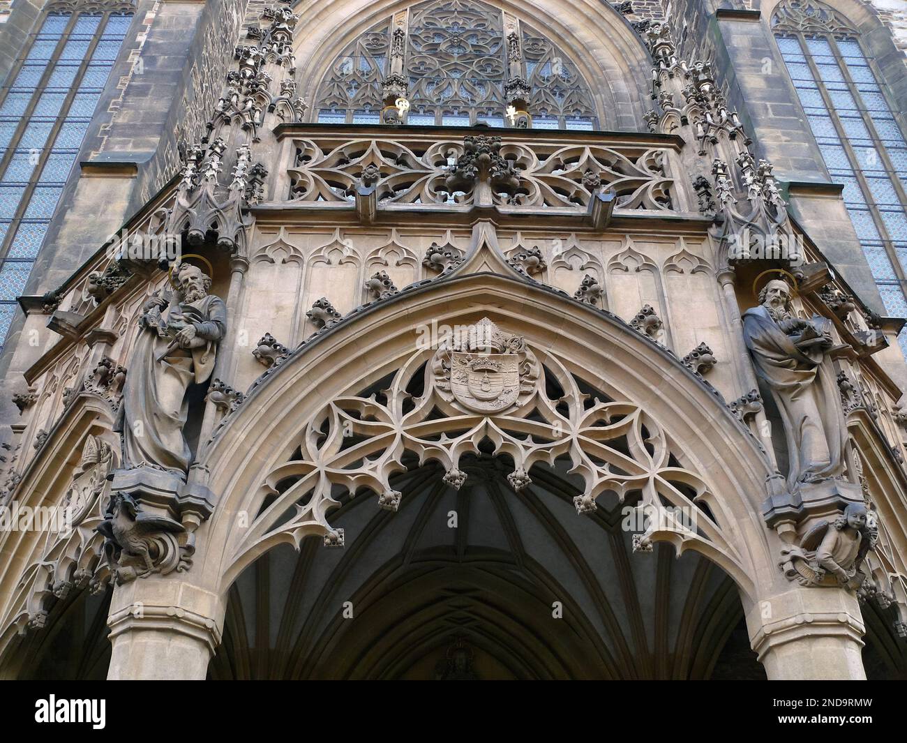 Kathedrale von St. Peter und Paul, Katedrála svatého Petra a Pavla, Brünn, Südmähren, Tschechische Republik, Europa Stockfoto