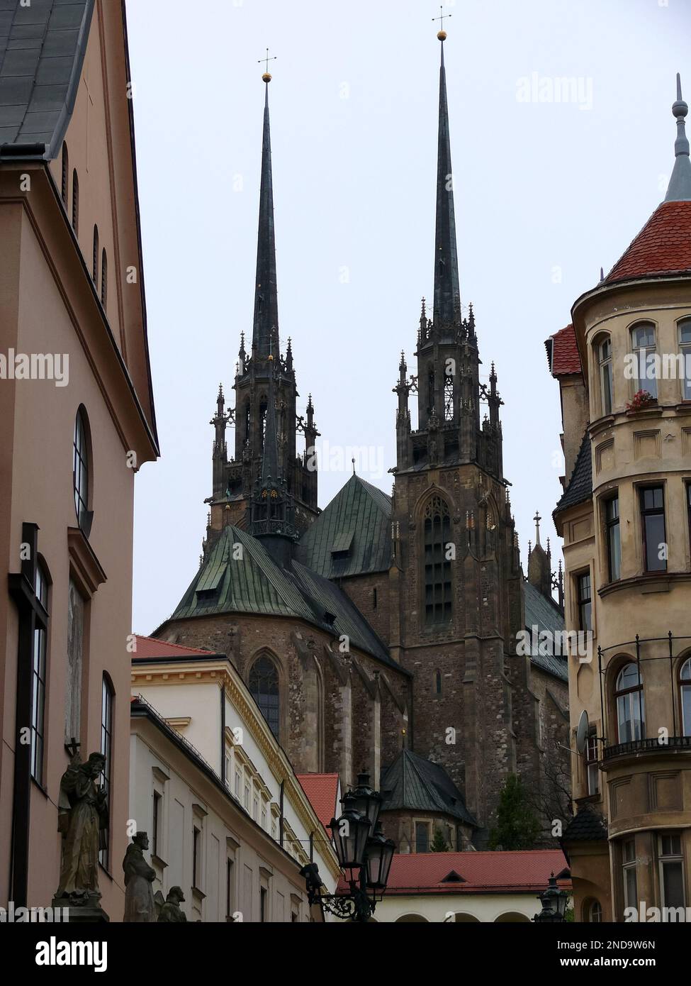 Kathedrale von St. Peter und Paul, Katedrála svatého Petra a Pavla, Brünn, Südmähren, Tschechische Republik, Europa Stockfoto