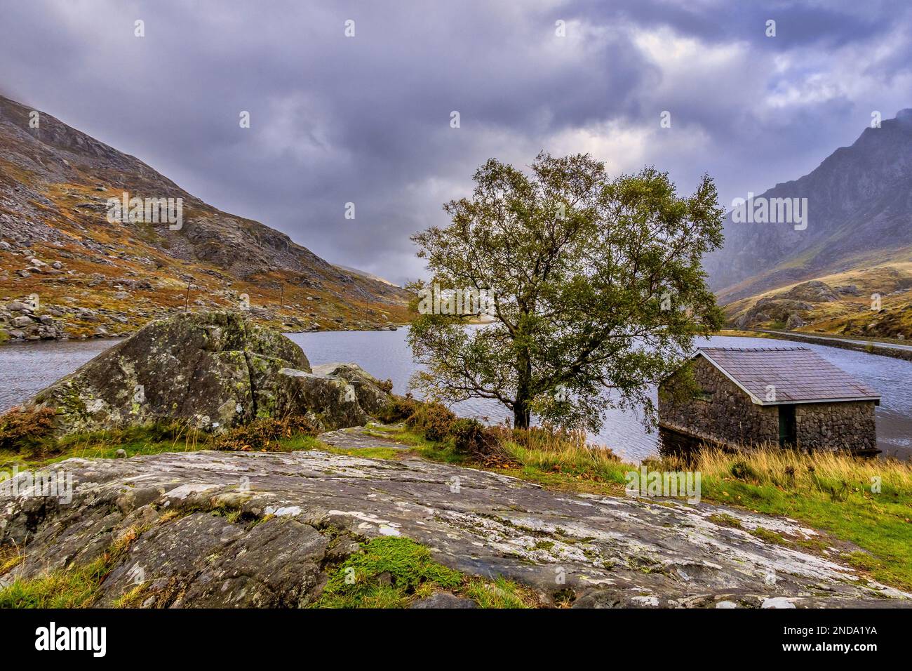 Llyn Ogwen Snowdonia Nation Park Wales Stockfoto