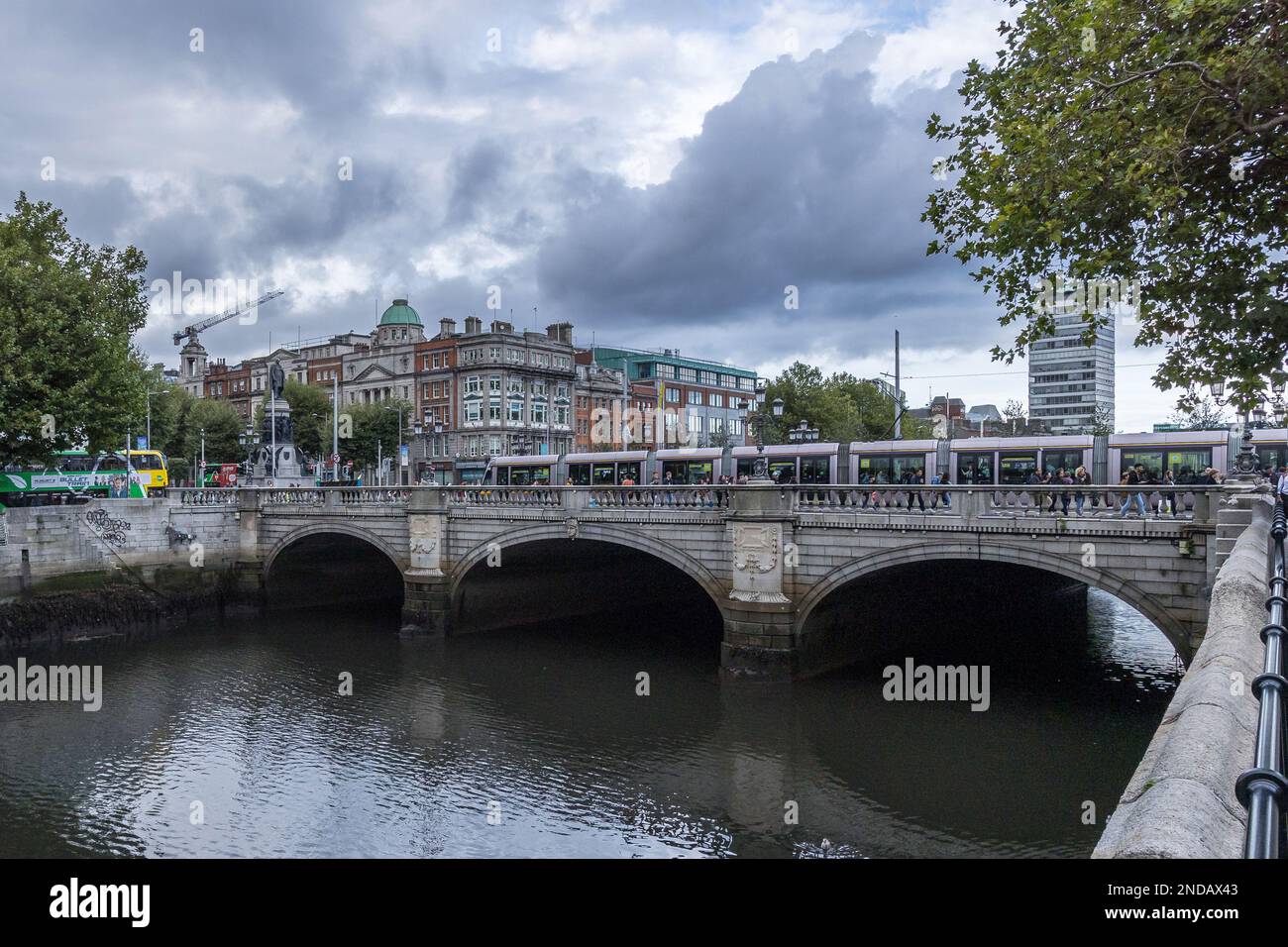 Dublin am Fluss liffey Stockfoto