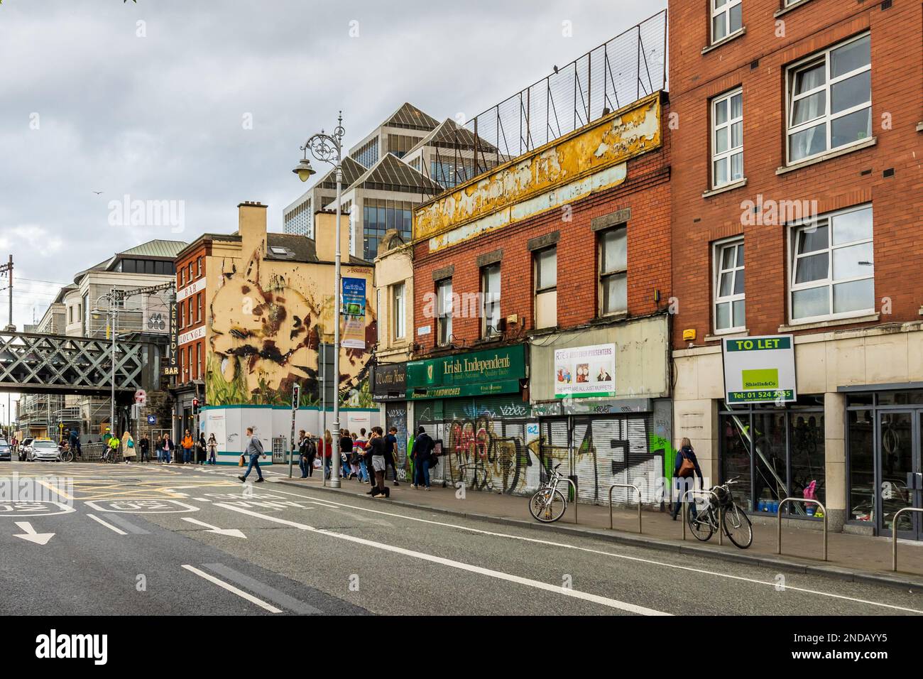 Dublin Irland an einem bedeckten Tag Stockfoto