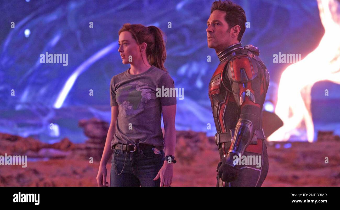 ANT MAN UND DER WASP:QUANTUMANIA 2023 Marvel Studios/Walt Disney Studios Motion Pictures Film mit Paul Rudd und Evangeline Lilly Stockfoto