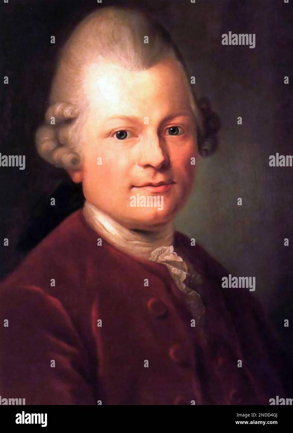 GOTTHOLD LESSING (1729-1781) Deutscher Philosoph und Dramatiker um 1767 Stockfoto