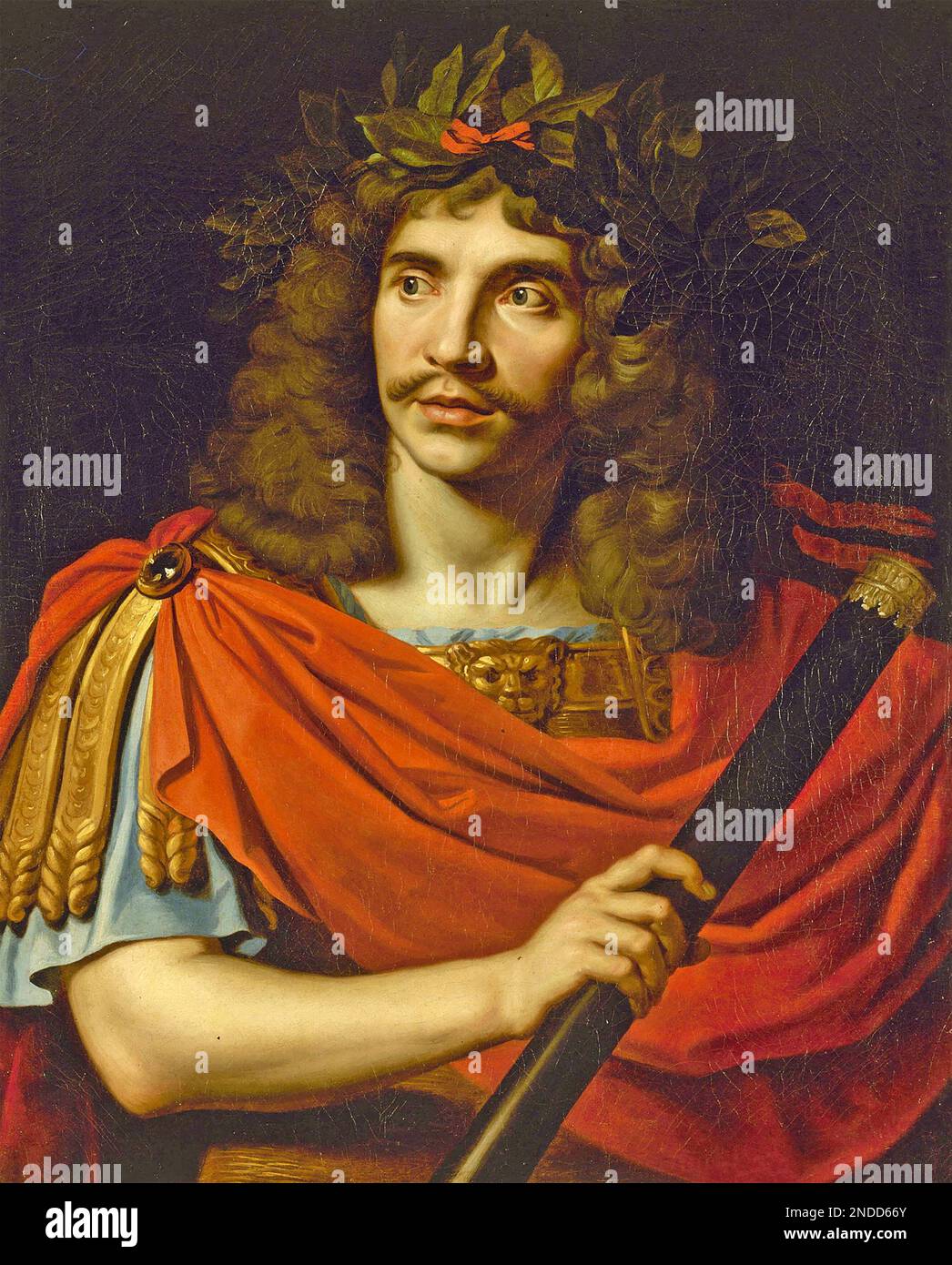 MOLIÈRE (1622-1673), französischer Dramatiker, im klassischen Stil von Nicolas Mignard im Jahr 1658 gemalt Stockfoto