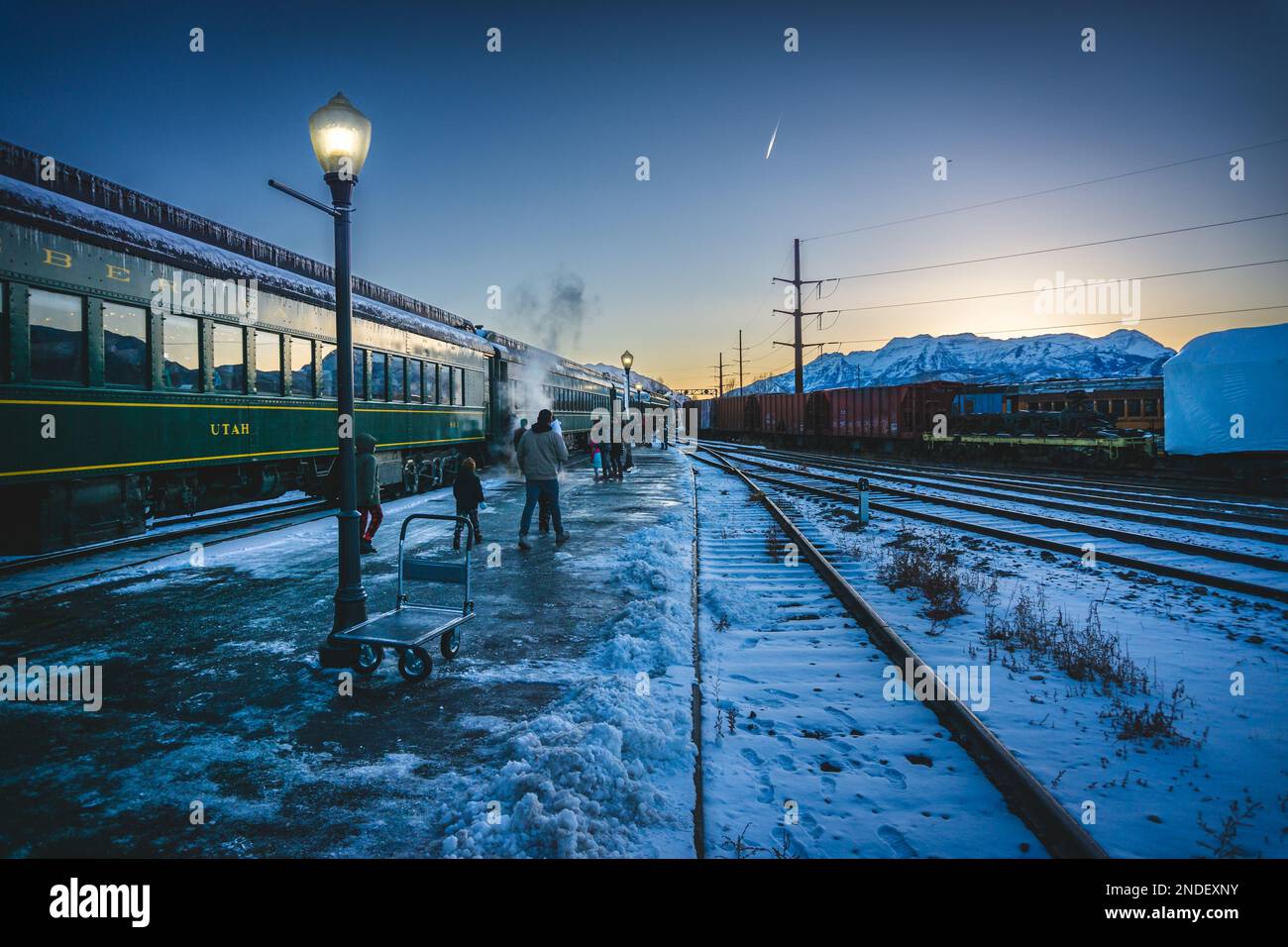 Der Heber Valley Railroad North Pole Express Stockfoto