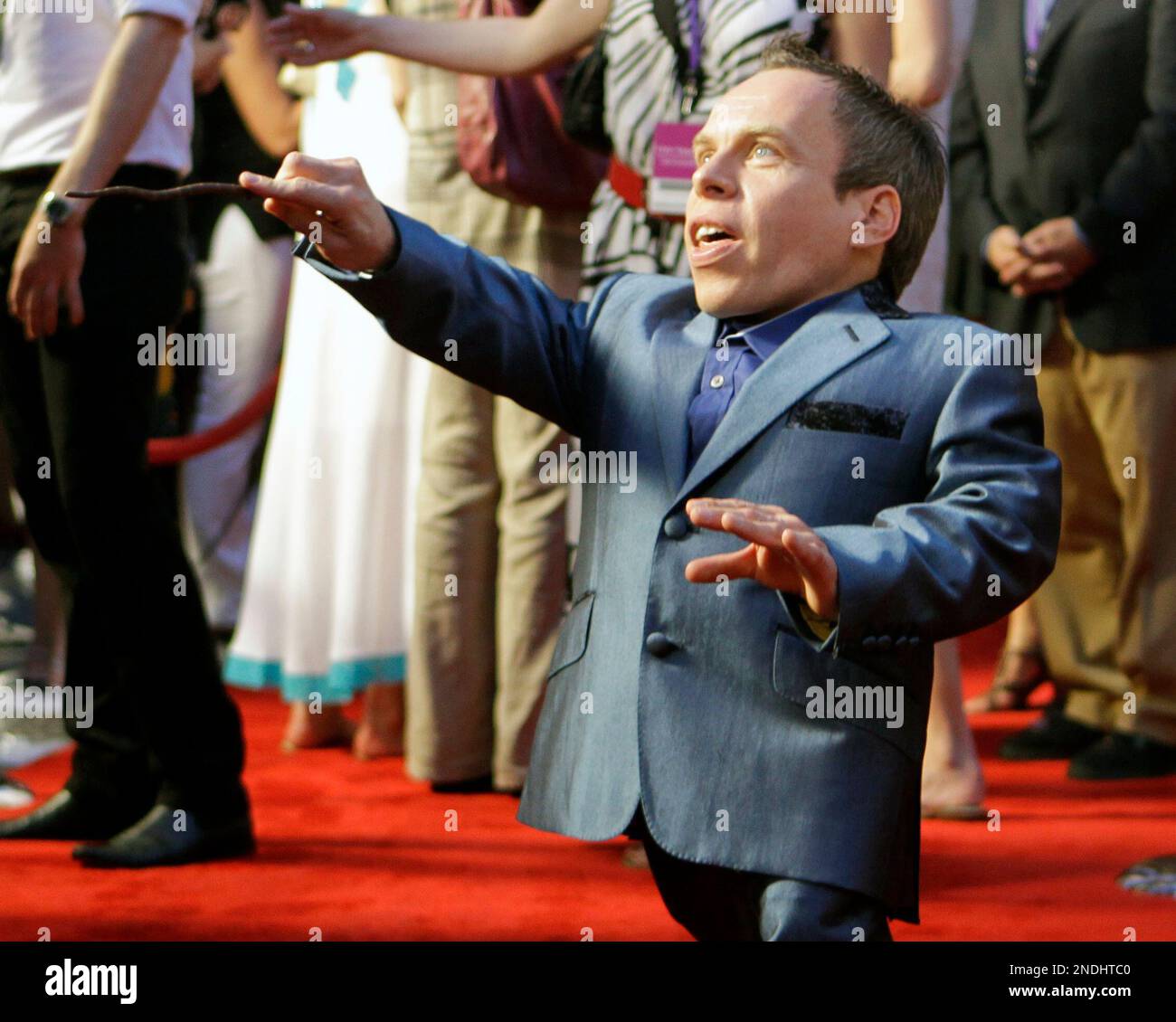 Actor Warwick Davis, who plays the part of Professor Filius Flitwick in
