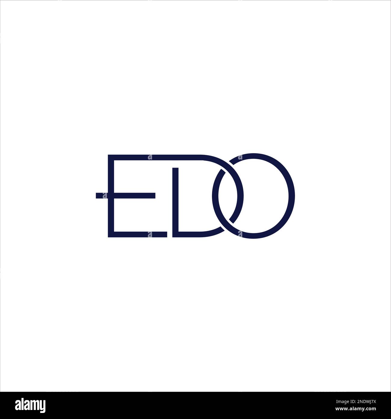 edo einfaches Logo-Vektorsymbol Stock Vektor