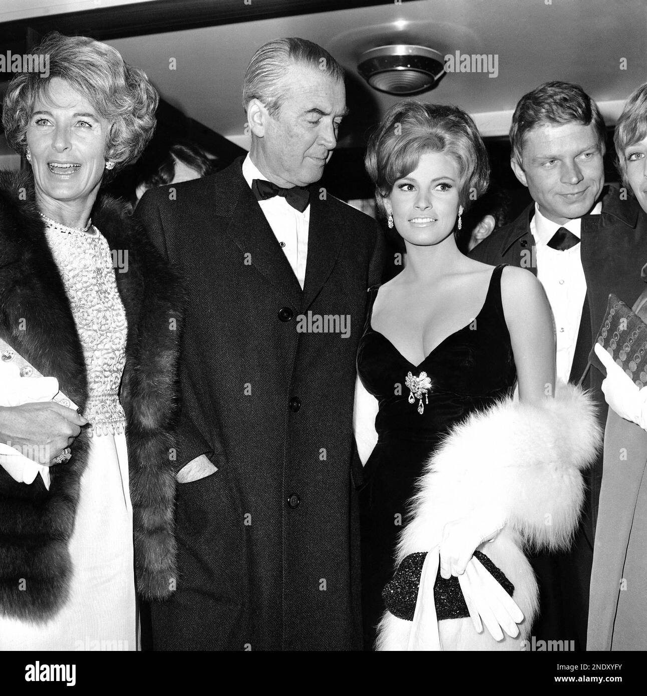 Miss R Welsh James Stewart meets Hollywood actress Raquel Welch at the world ...