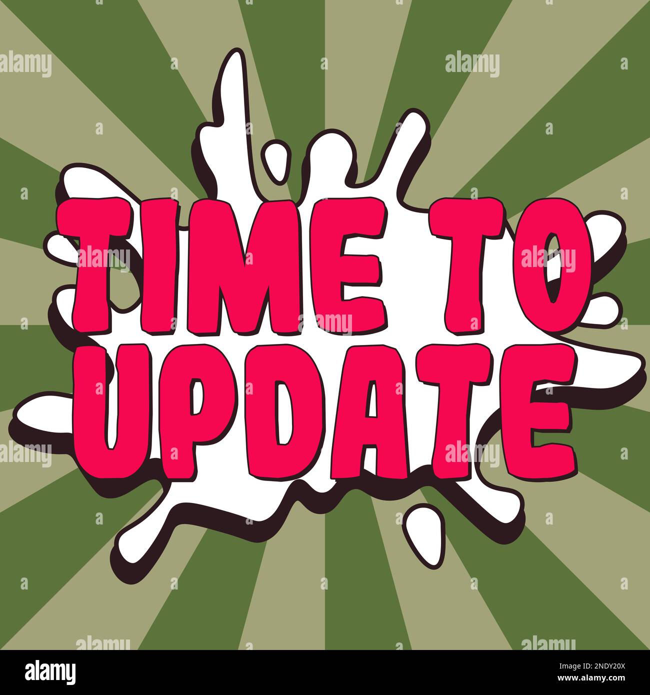 Text Zeichen zeigt Zeit zu aktualisieren. Konzeptionelle Foto Die neuesten Informationen über eine bestimmte Situation Stockfoto