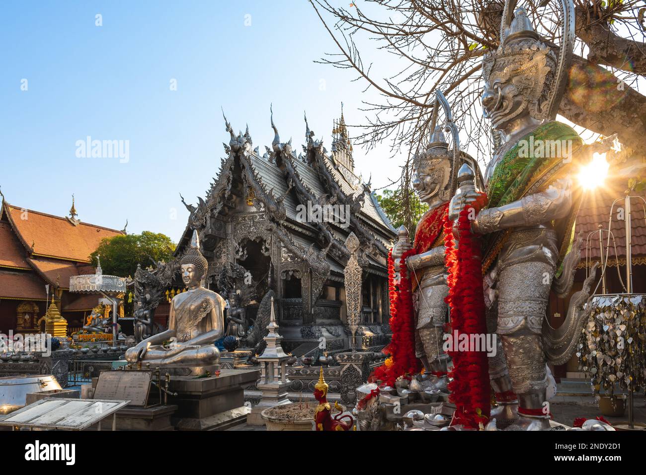wat si suphan, auch bekannt als Silbertempel, in chiang Mai, thailand Stockfoto