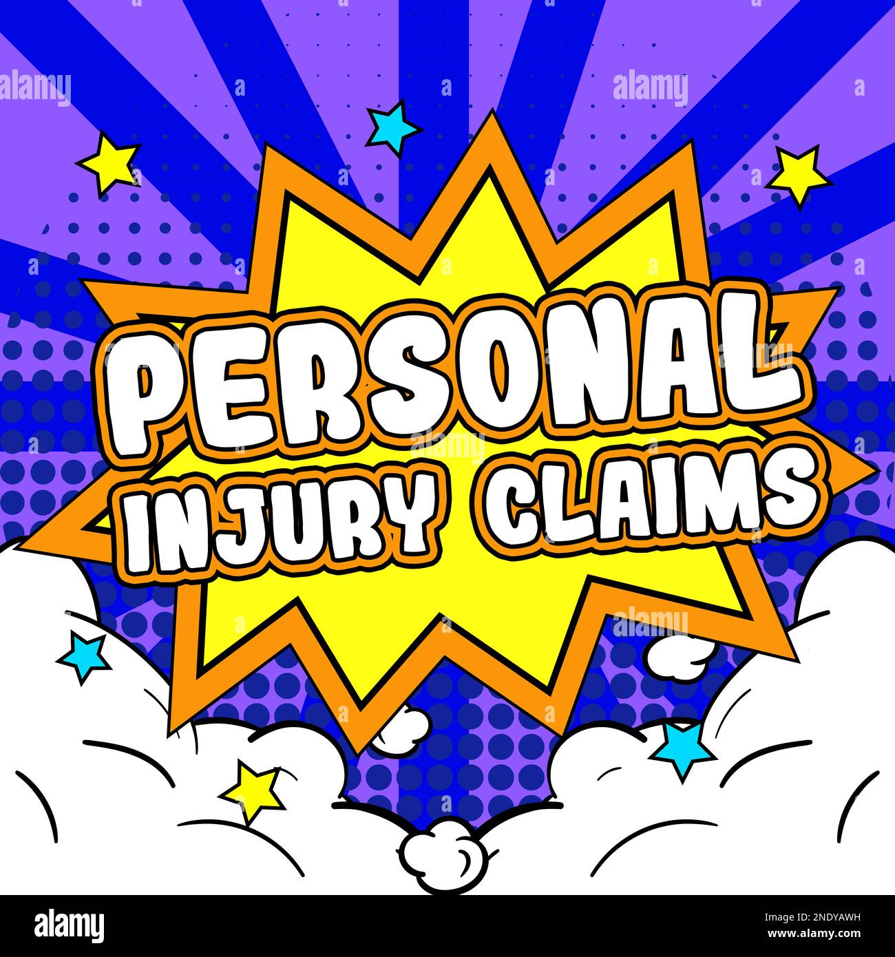 Schreiben mit Text Persönliche Verletzungsansprüche. Verletzung oder Verletzung des Geschäftskonzepts in der Arbeitsumgebung Stockfoto