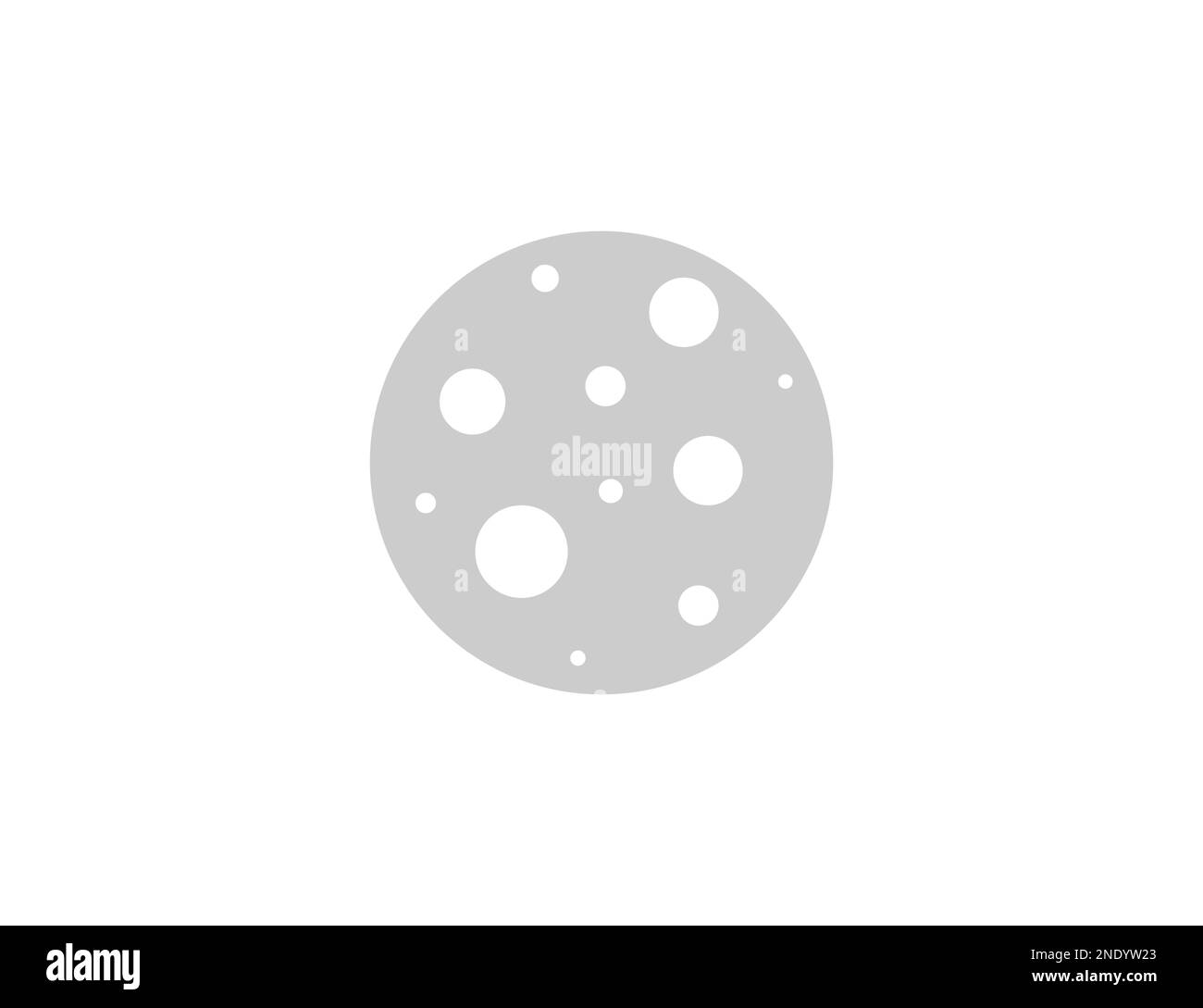 Halbmond, Mond, Nachtsymbol. Vektordarstellung. Stock Vektor