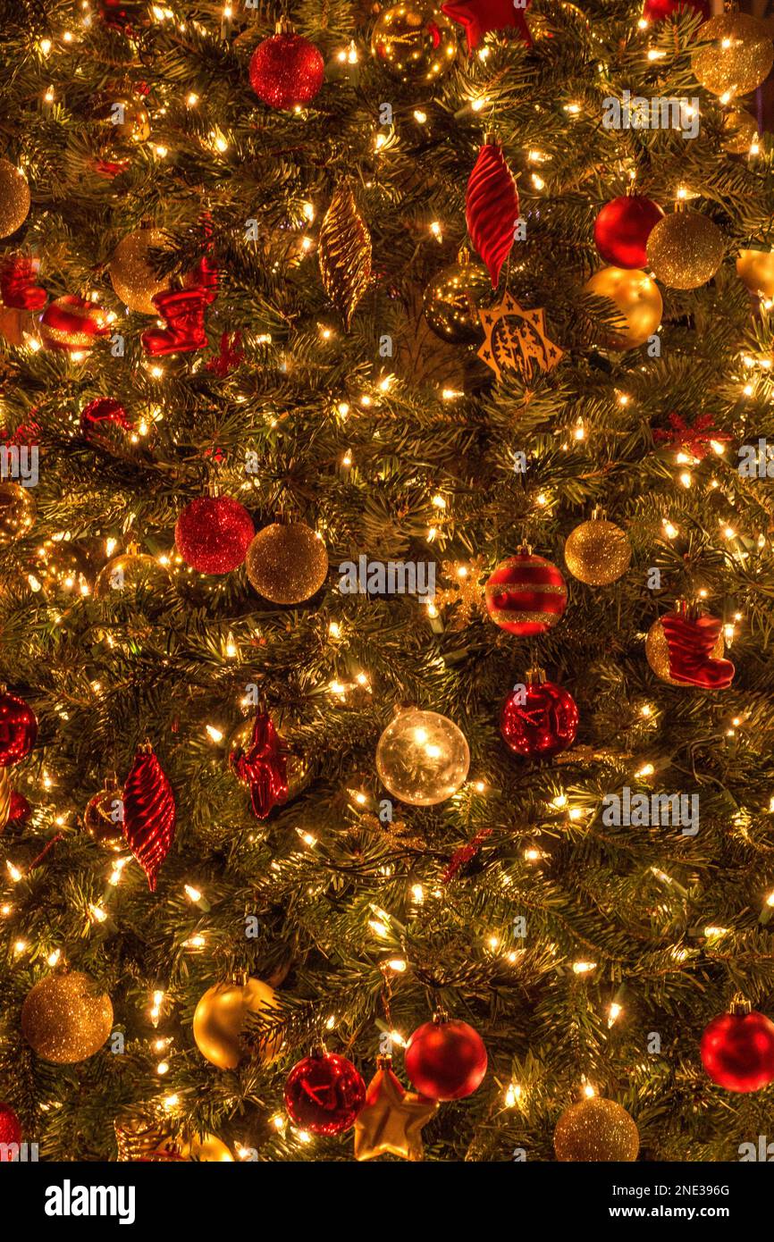 Dekoriert Weihnachtsbaum Bestickt Aufbügeln Patch