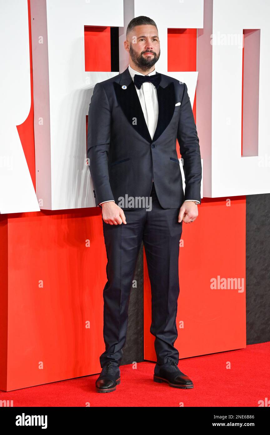 Tony Bellew besucht die Warner Bros, die europäische Premiere VON CREED III, Cineworld Leicester Square, London, Großbritannien. - Foto: 15. Februar 2023. Stockfoto