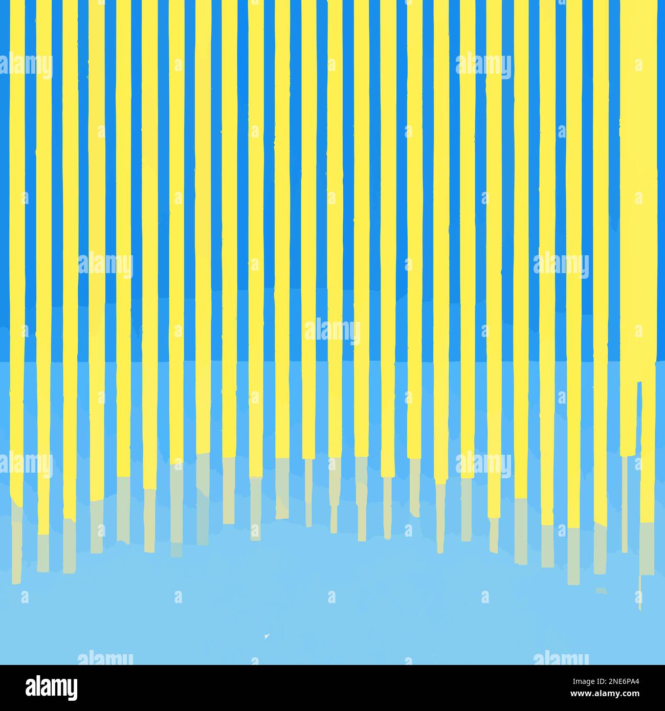 Blaugelbes Muster Mit Diagonalen Linien Und Ausbrüchen Vektor Hintergrundstil. Handgefertigte Vektorkunst. Stock Vektor