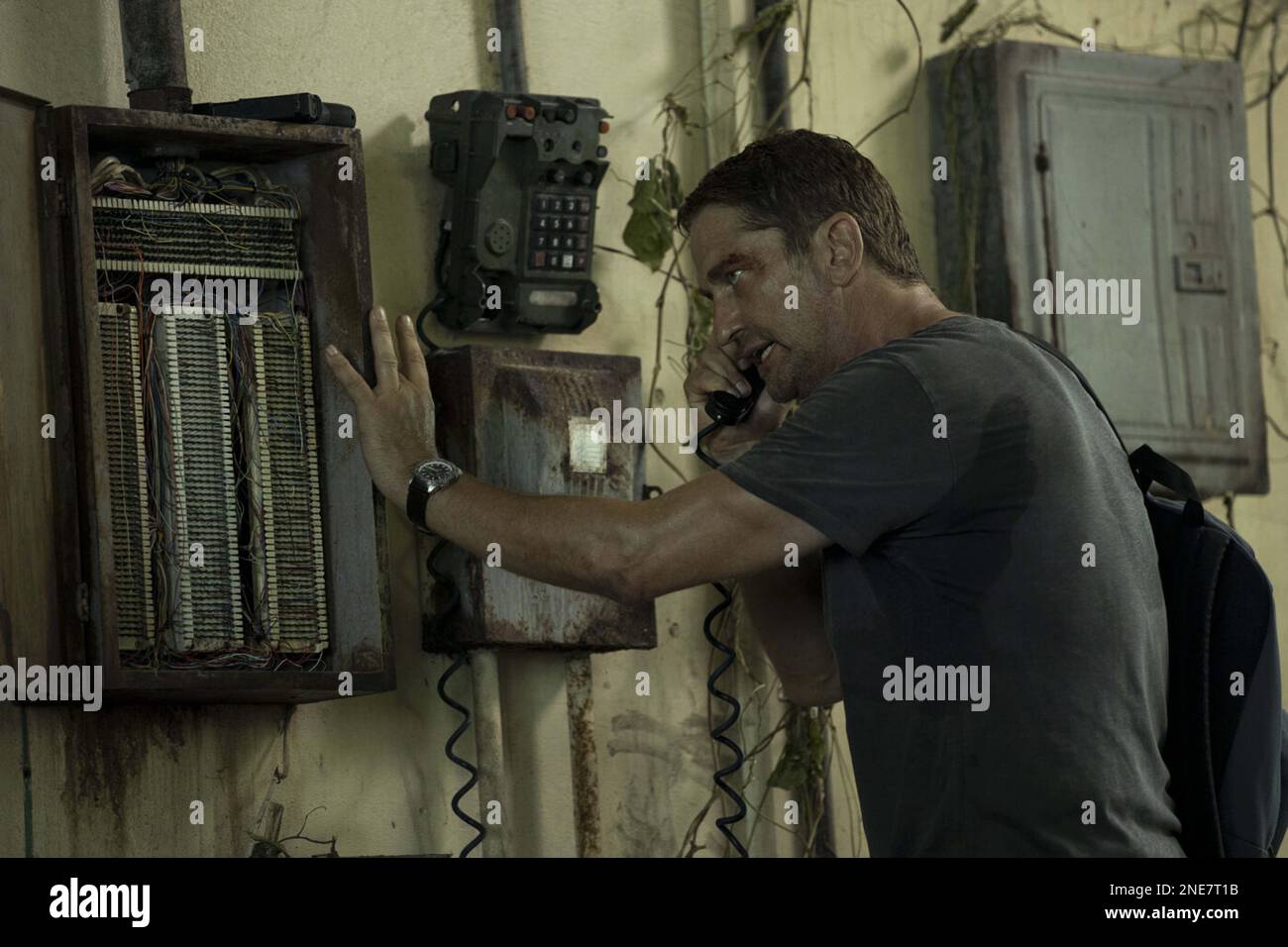FLUGZEUG (2023) GERARD BUTLER JEAN-FRANCOIS RICHET (DIR) LIONSGATE/MOVIESTORE KOLLEKTION Stockfoto