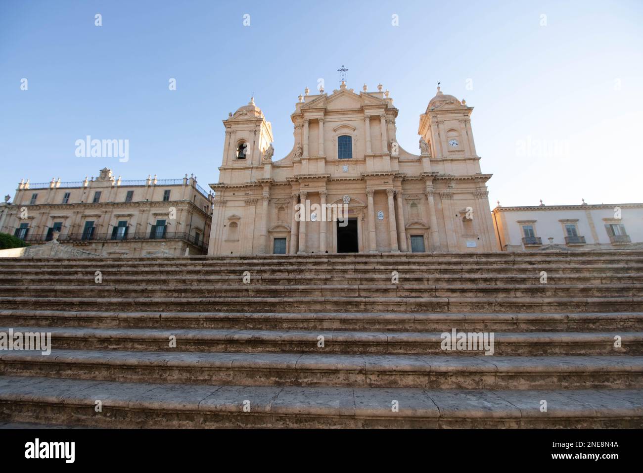 Die Kathedrale des Heiligen Nikolaus in Noto, Provinz Siracusa, Sizilien, Italien Stockfoto
