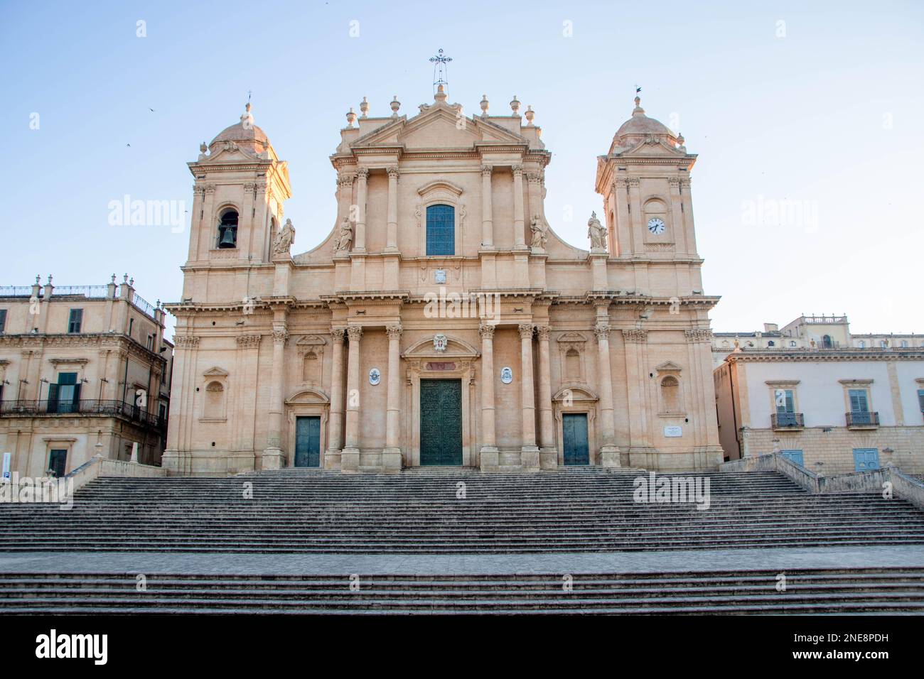 Die Kathedrale des Heiligen Nikolaus in Noto, Provinz Siracusa, Sizilien, Italien, Stockfoto