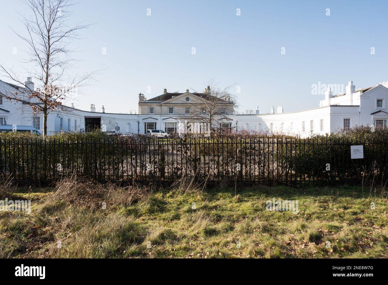Die Rückseite der Royal Ballet School, White Lodge, Richmond Park, London, TW10, England, Großbritannien Stockfoto