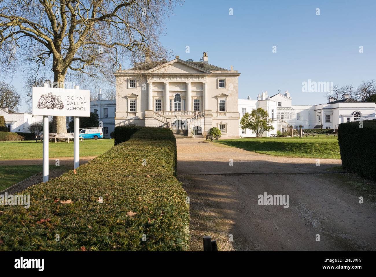 Eintritt zur Royal Ballet School, White Lodge, Richmond Park, London, TW10, England, Großbritannien Stockfoto
