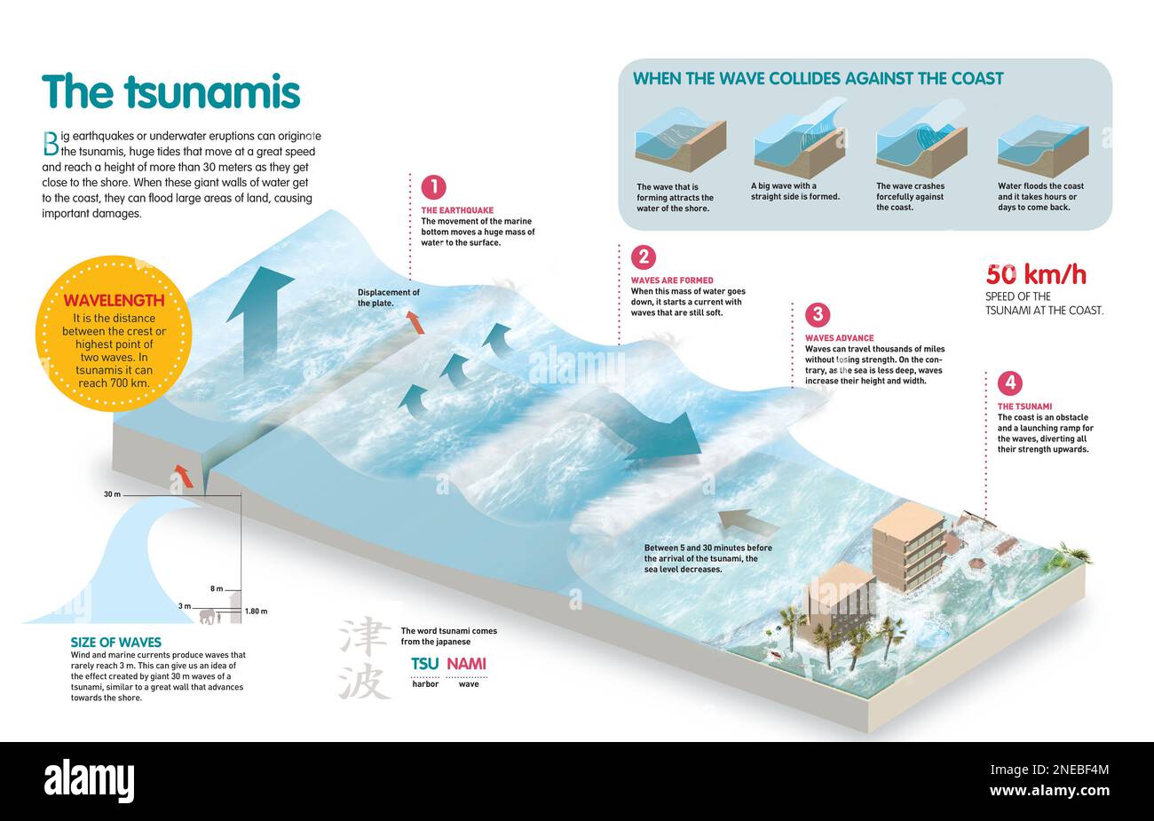 What does a tsunami look like