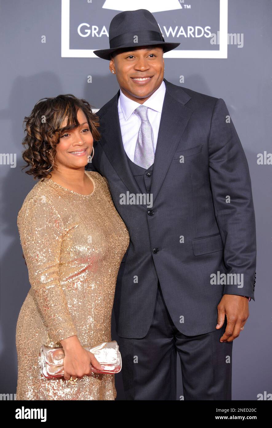 LL Cool J and his wife Simone Johnson arrive at the Grammy Awards on
