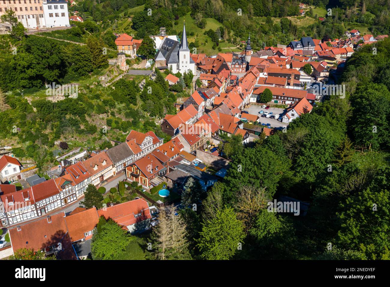 Stolberg in der europäischen Stadt Harz Stockfoto