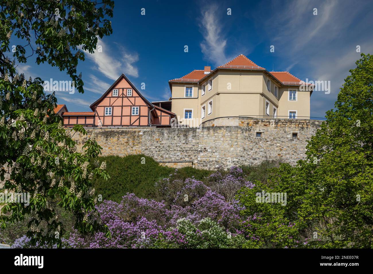 Bilder aus dem historischen Quedlinburg Muenzenberg Stockfoto