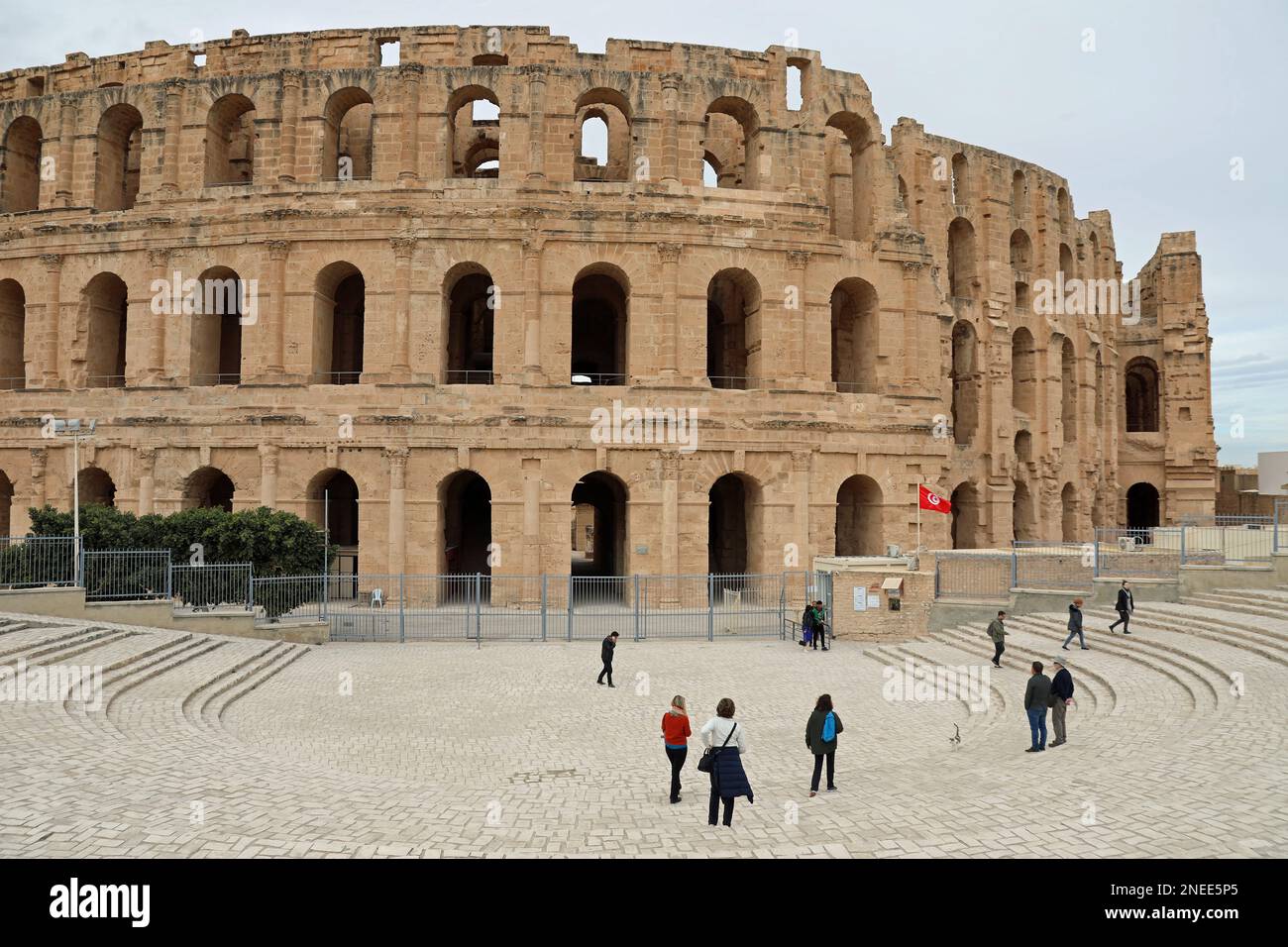 Römisches Amphitheater El Jem in Tunesien Stockfoto