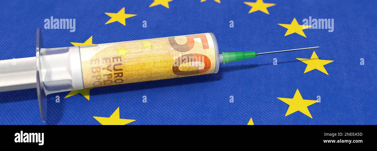 Eine Finanzspritze für die EU Stockfoto