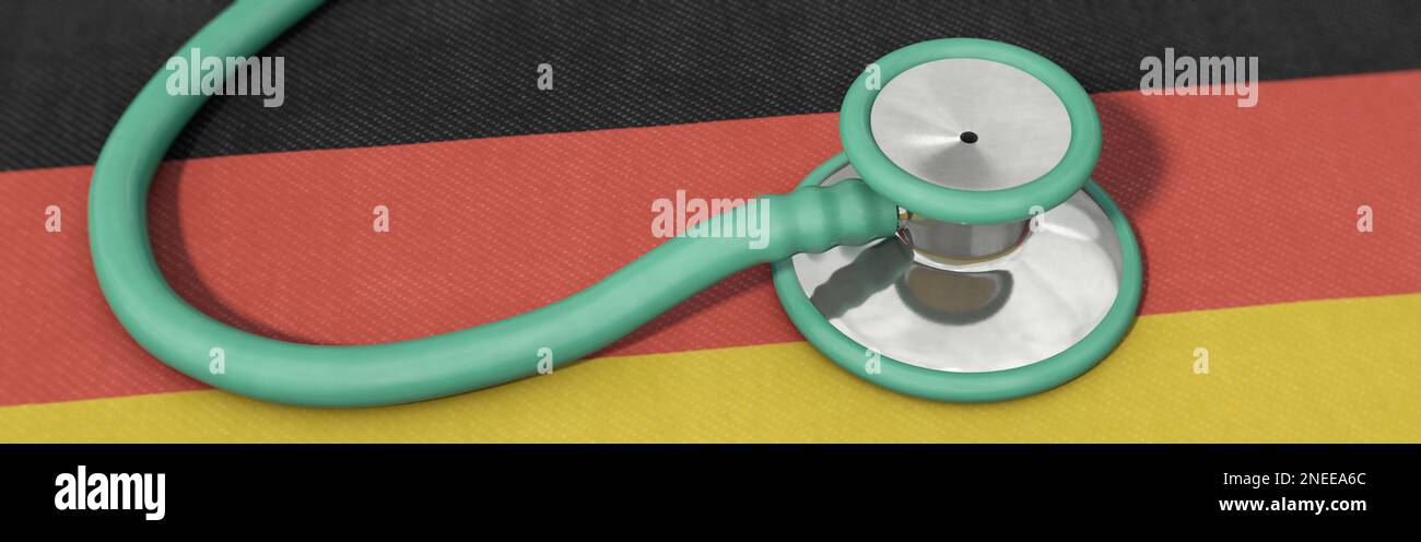 Krankenversicherung, Gesundheitssystem, Deutschland, Stethoskop, Krankenversicherung, privat, gesetzlich, Krankenversicherung, privat versichert, Untersuchen, krank Stockfoto