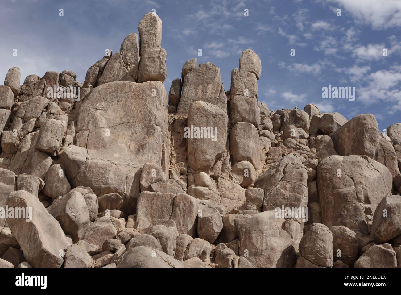 Felszeichnungen auf Sehel Island, Assuan, Ägypten, Stockfoto