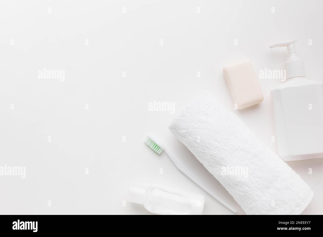 Weißer Kopierbereich für persönliche Hygieneartikel Stockfoto