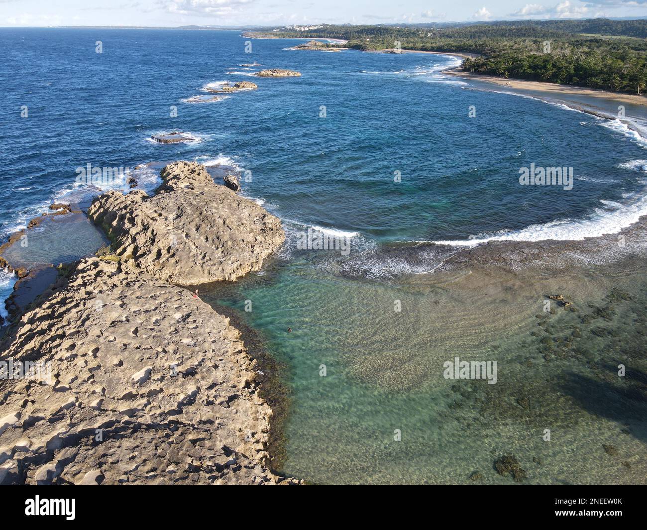 Blick über den Himmel auf La Isla del Encanto Puerto Rico Stockfoto