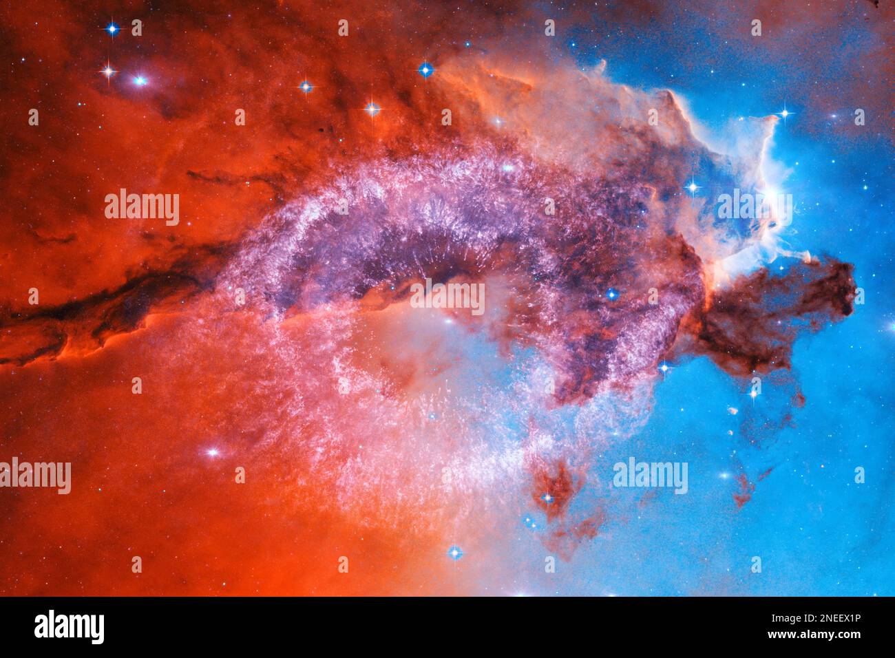 Starfield im Weltraum, viele Lichtjahre von der Erde entfernt. Elemente dieses Bildes, bereitgestellt von der NASA Stockfoto